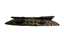 Cargar imagen en el visor de la galería, Black Multicolor Python Leather Clutch Bag
