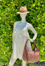Load image into Gallery viewer, Bee In Style Brown Leather Hobo Bag in Genuine Python Leather
