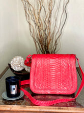 Load image into Gallery viewer, Red Crossbody Saddle Bag
