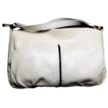 Load image into Gallery viewer, Jimmy Choo White Snakeskin Leather Ayse Hobo Bag
