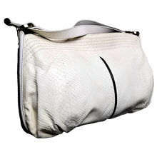 Load image into Gallery viewer, Jimmy Choo White Snakeskin Leather Ayse Hobo Bag
