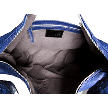 Cargar imagen en el visor de la galería, Interior Jumbo XL Navy Blue Shoulder Bag
