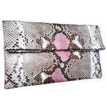 Load image into Gallery viewer, Light Purple Leather Clutch Bag
