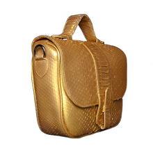 Load image into Gallery viewer, Side Metallic Gold Box Shoulder Strap bag
