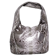 Cargar imagen en el visor de la galería, Metallic Silver Leather Hobo Bag
