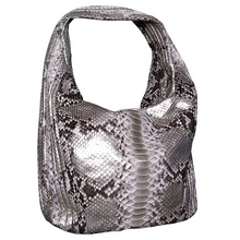 Cargar imagen en el visor de la galería, Metallic Silver Leather Hobo Bag

