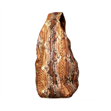 Load image into Gallery viewer, Side Multicolor Brown Leather Hobo Bag

