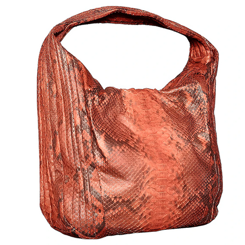 Burnt Orange Leather Hobo Bag