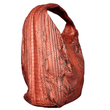 Load image into Gallery viewer, Side Burnt Orange Leather Hobo Bag
