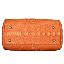 Load image into Gallery viewer, Bottom Orange Leather Satchel Bag
