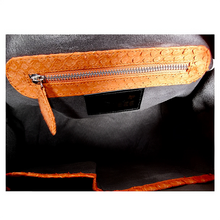 Cargar imagen en el visor de la galería, Interior Orange Leather Satchel Bag

