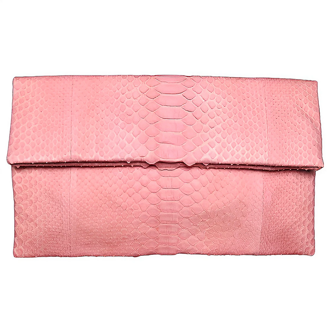 Light Pink Leather Clutch Bag