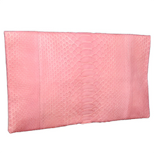 Load image into Gallery viewer, Back Light Pink Leather Clutch Bag
