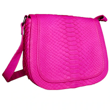 Load image into Gallery viewer, Fuchsia Hot Pink Crossbody Saddle Bag
