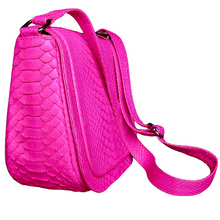 Load image into Gallery viewer, Side Fuchsia Hot Pink Crossbody Saddle Bag
