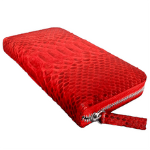 Load image into Gallery viewer, Red and black Leather Wallet
