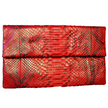 Load image into Gallery viewer, Red Leather Clutch Bag
