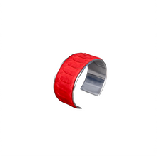 Load image into Gallery viewer, Red Leather Bangle Bracelet
