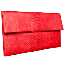 Load image into Gallery viewer, Red Leather Clutch Bag
