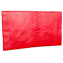 Load image into Gallery viewer, Back Red Leather Clutch Bag
