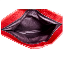 Cargar imagen en el visor de la galería, Interior Red Leather Clutch Bag
