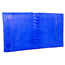 Cargar imagen en el visor de la galería, Back Royal Blue Leather Clutch Bag
