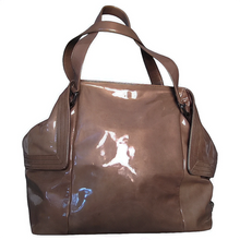 Load image into Gallery viewer, Salvatore Ferragamo Brown Patent Leather Tote Bag
