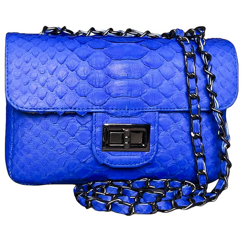 SMALL Blue Flap Bag