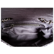 Cargar imagen en el visor de la galería, Interior Grey Leather Shoulder Flap Bag
