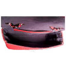 Cargar imagen en el visor de la galería, Interior Red Leather Shoulder Bag
