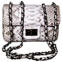 Load image into Gallery viewer, White Leather Shoulder Flap Bag - SMALL
