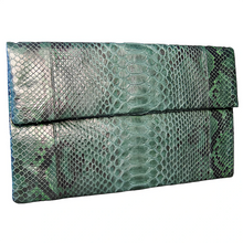 Load image into Gallery viewer, Green Leather Clutch Bag
