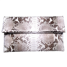 Load image into Gallery viewer, White and Black Leather Clutch Bag
