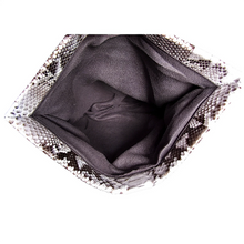 Cargar imagen en el visor de la galería, Interior White and Black Leather Clutch Bag
