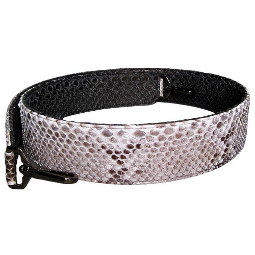 Grey and White reversible leather large strap