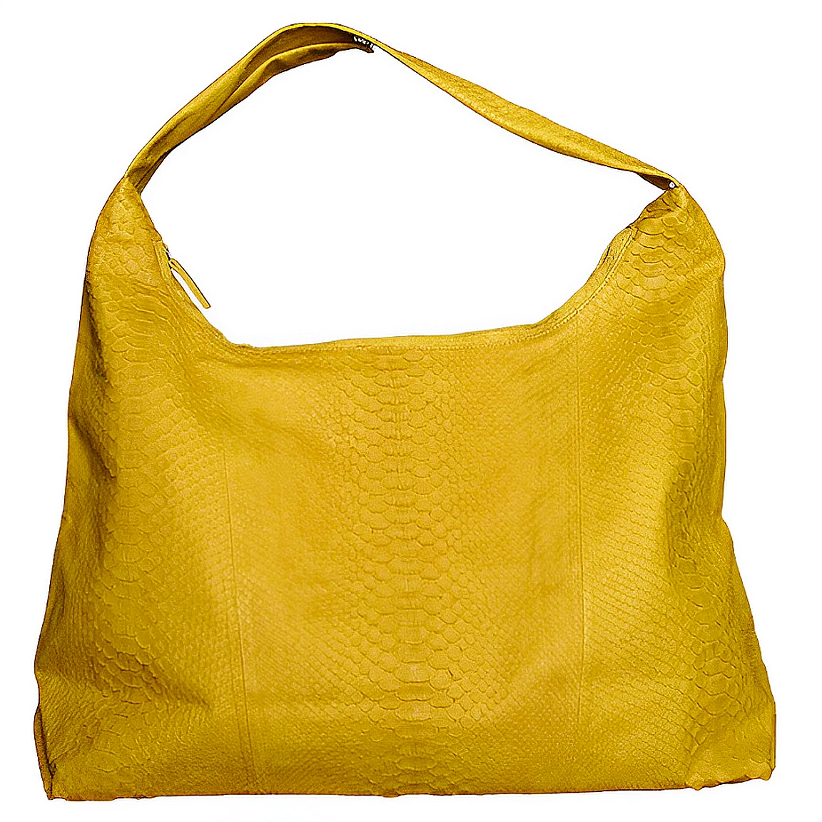 Yellow Glazed Jumbo Shoulder Bag - Bee In Style