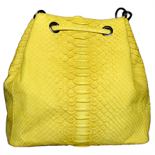 Load image into Gallery viewer, Back Yellow Bucket bag
