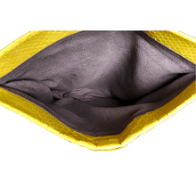 Cargar imagen en el visor de la galería, Interior Yellow leather clutch bag
