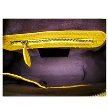 Load image into Gallery viewer, Interior Yellow Leather Satchel Bag
