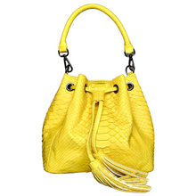 Cargar imagen en el visor de la galería, Yellow Stonewashed Bucket Bag
