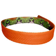 Cargar imagen en el visor de la galería, Orange reversible leather large strap
