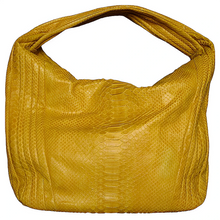 Load image into Gallery viewer, Yellow Glazed Leather Hobo Bag
