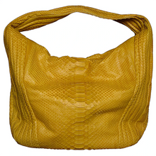Load image into Gallery viewer, Yellow Glazed Leather Hobo Bag
