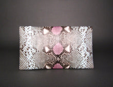 Load image into Gallery viewer, Multicolor Lilac Aqua Leather Clutch Bag

