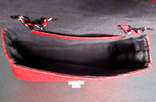 Cargar imagen en el visor de la galería, Interior Red Leather Shoulder Bag - Flap Bag SMALL
