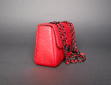 Cargar imagen en el visor de la galería, Side Red Leather Shoulder Bag - Flap Bag SMALL
