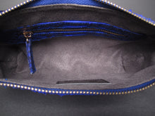 Load image into Gallery viewer, Blue Cobalt Leather Pochette Shoulder Bag
