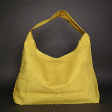 Cargar imagen en el visor de la galería, Jumbo XL Stonewashed Yellow Leather Shoulder Bag
