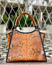 Cargar imagen en el visor de la galería, Orange Ochre Structured Tote Bag
