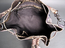 Load image into Gallery viewer, Natural Grey Python Leather Bucket Shoulder bag
